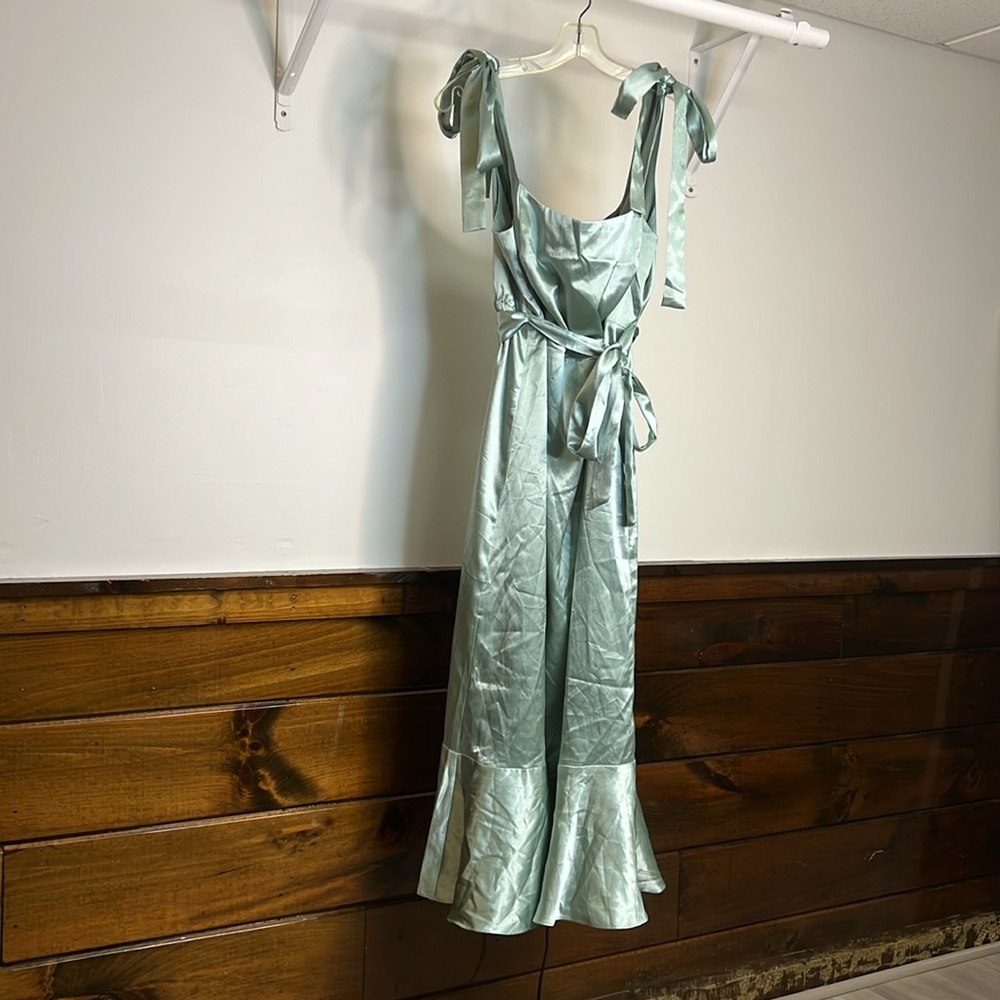 NWT Birdy Grey‎ Sage Shiny Eugenia Midi Dress- 2X